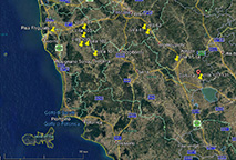 Se på Toscanakartan var våra villor/lägenheter ligger. Klicka på bilden för större version!